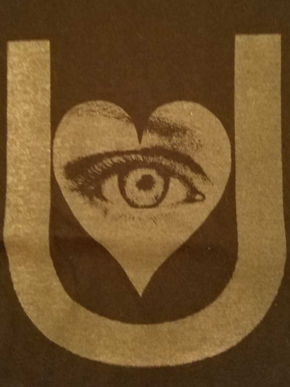 Eye Heart U glow in the dark t-shirt Youth Size 8 and Size 12 Black
